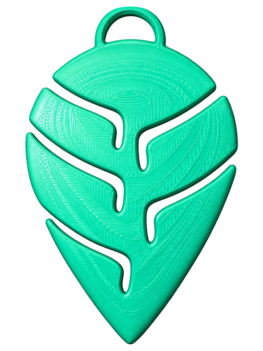 Teal Layered Leaf Pendant.png