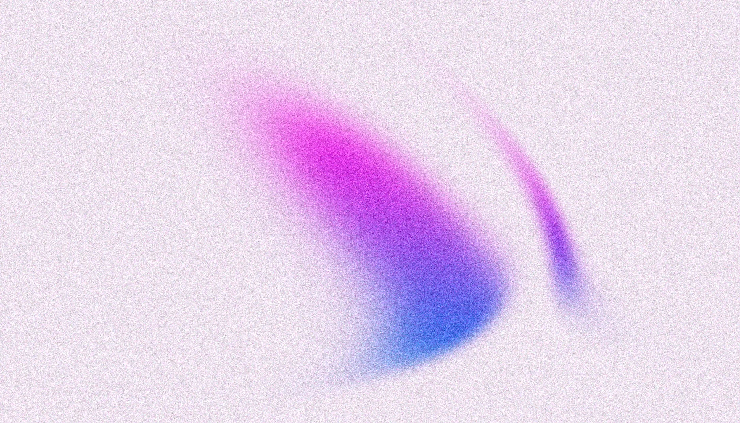 Abstract digital art with pink, purple, and blue gradient blur on a light background.