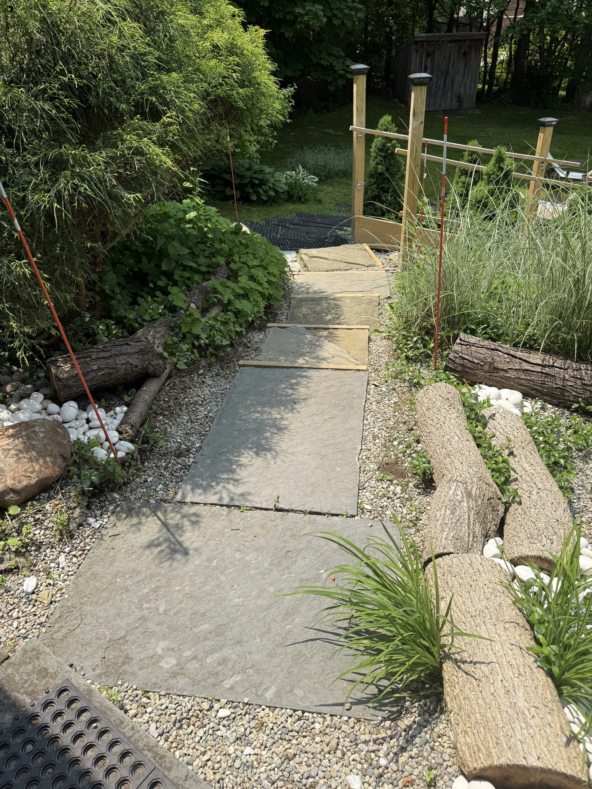 Stones Deco Pavers Back of House to Pool Steps