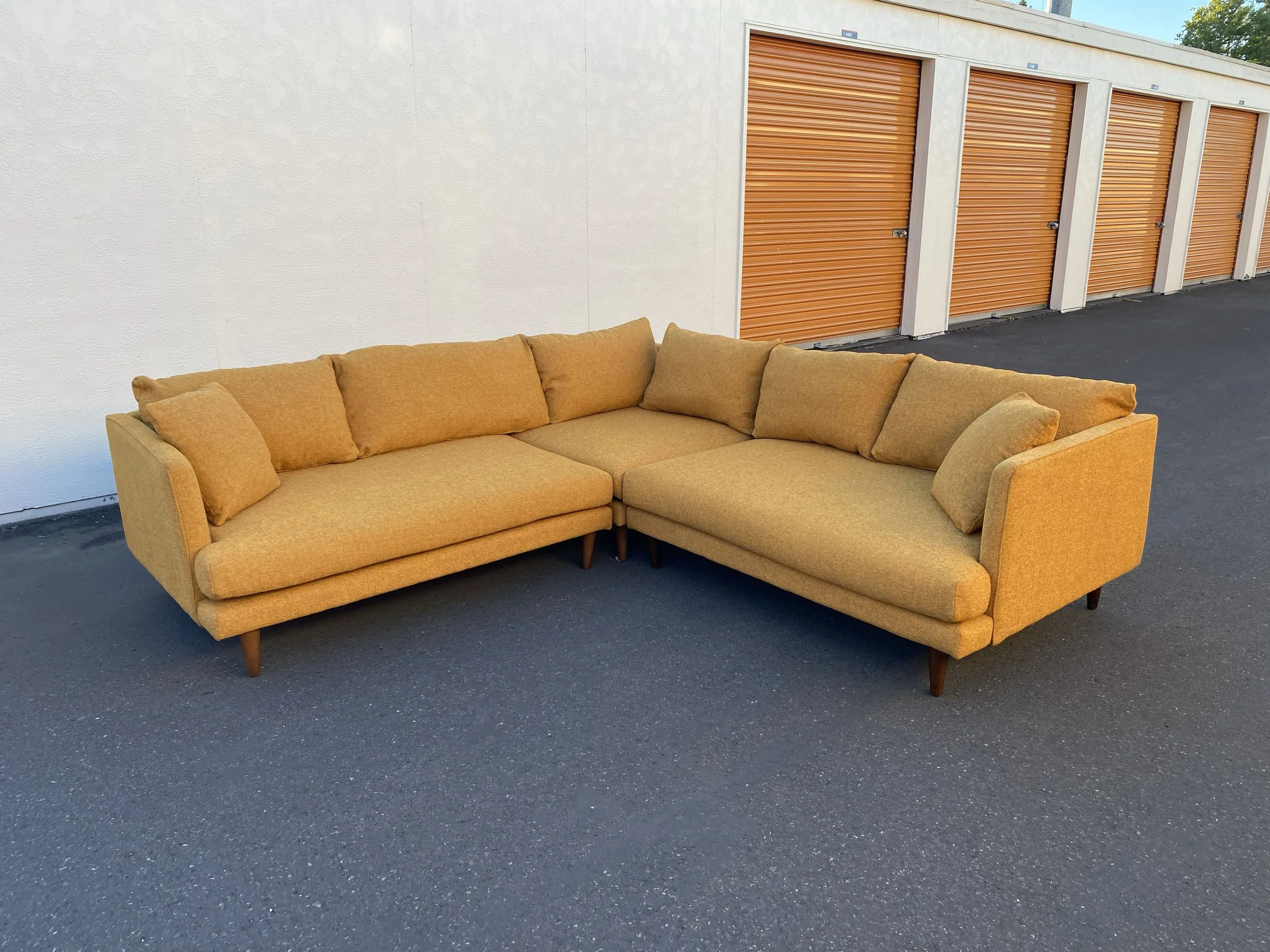 Joybird Bryant Corner Sectional Sofa in Crave Ginger Tea