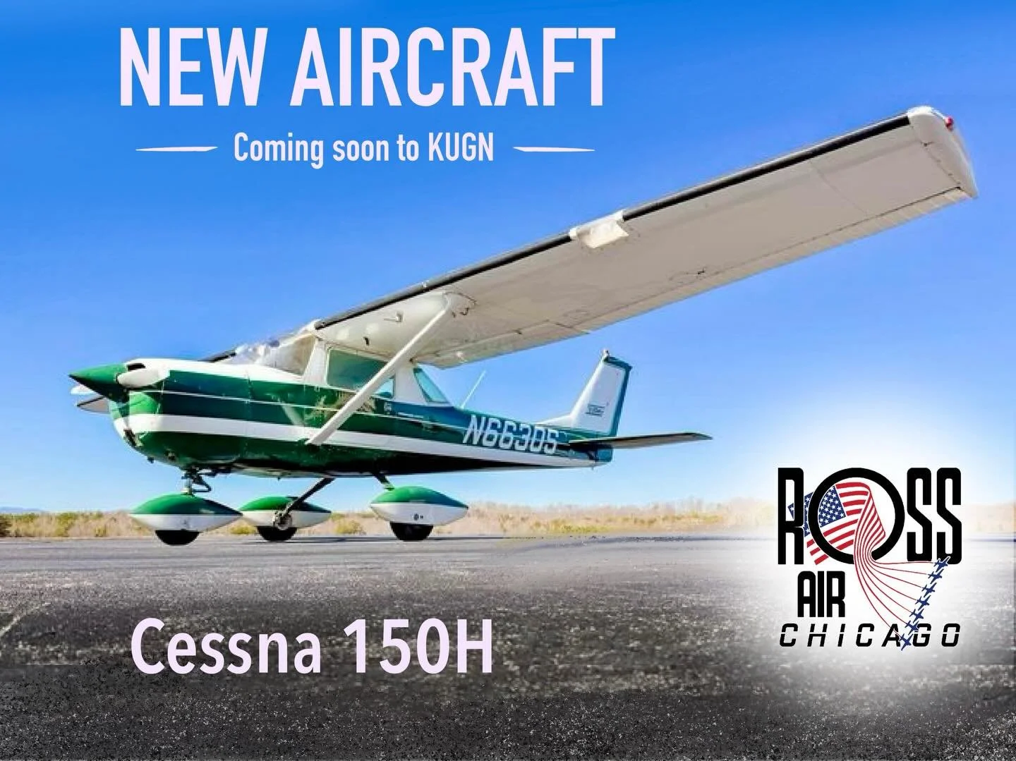 📣 Big news for Ross Air Chicago. 

We&rsquo;ve officially added a Cessna 150H to the fleet&mdash;featuring modern Garmin avionics and full IFR capability.

The aircraft is currently in South Carolina and is expected to arrive in Waukegan within the 