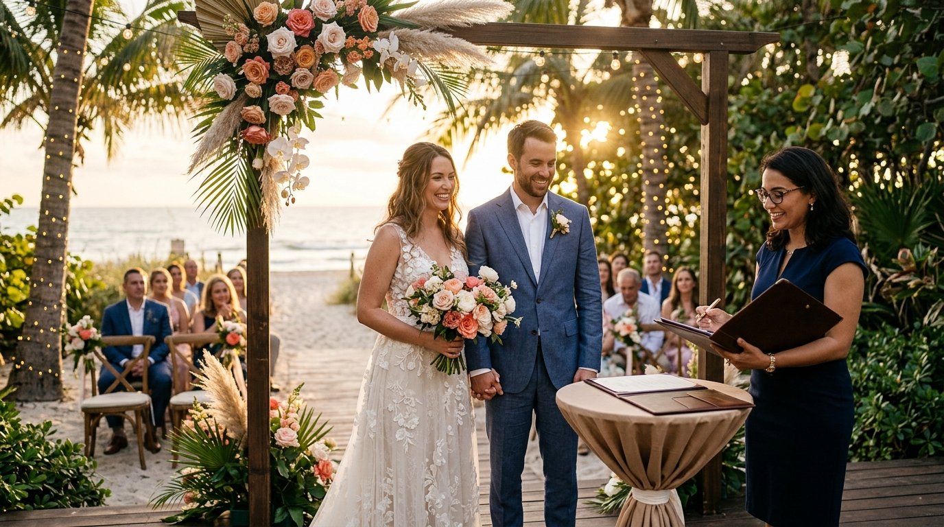 One Professional, Two Roles: Why a Combined Officiant + Notary Makes Your Florida Wedding Effortless