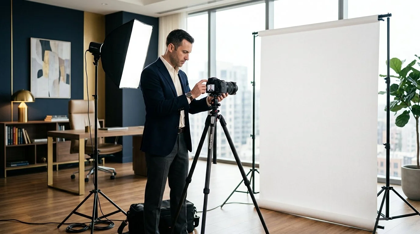 Photographer Setting Up