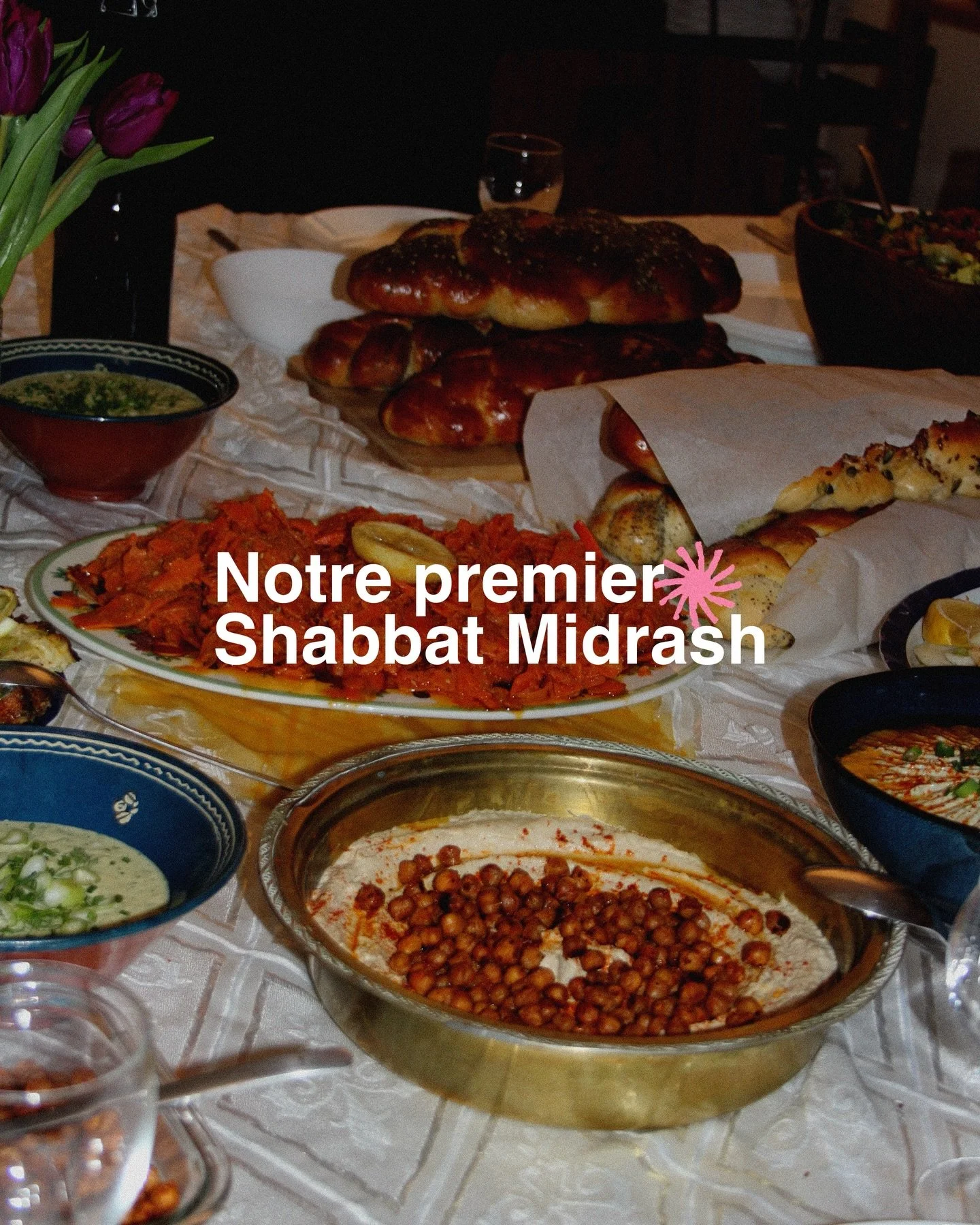 La semaine derni&egrave;re, on a organis&eacute; notre tout premier Shabbat Midrash 🪬✨
On a dessin&eacute;, mang&eacute; des plats compl&egrave;tement fous pr&eacute;par&eacute;s par les chefs  @rocky_grononos @0pus.aedi (qui montent bient&ocirc;t l