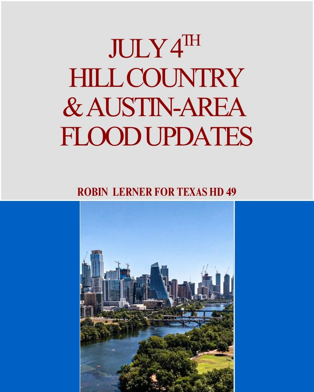 Families across Central Texas are still rebuilding after the July 4 floods, and our hearts are with every person affected. 💙

Some progress has been made, but there&rsquo;s more work to do. Texas needs better warning systems, safer building standard
