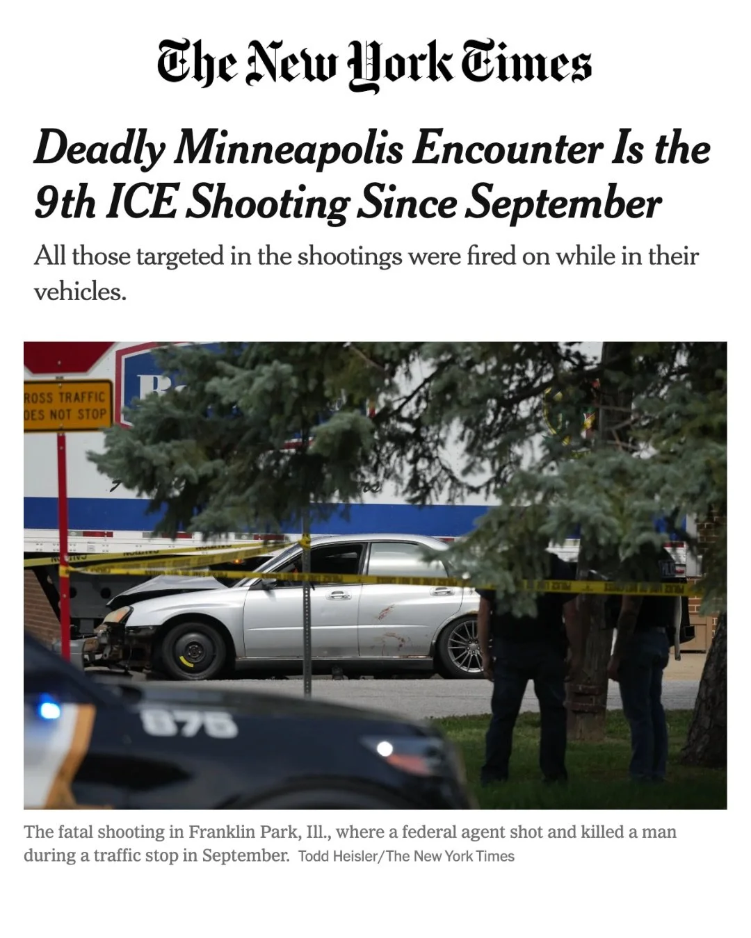 Yesterday, an ICE agent took the life of U.S. citizen Renee Good on the streets of Minneapolis. With the New York Times reporting nine shootings of civilians by ICE since September, it is clear we are facing more than a policy failure; we are facing 