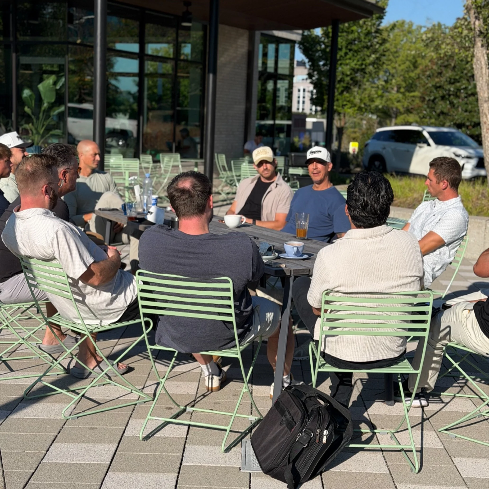 This morning.  Biz + Jesus. Excited.