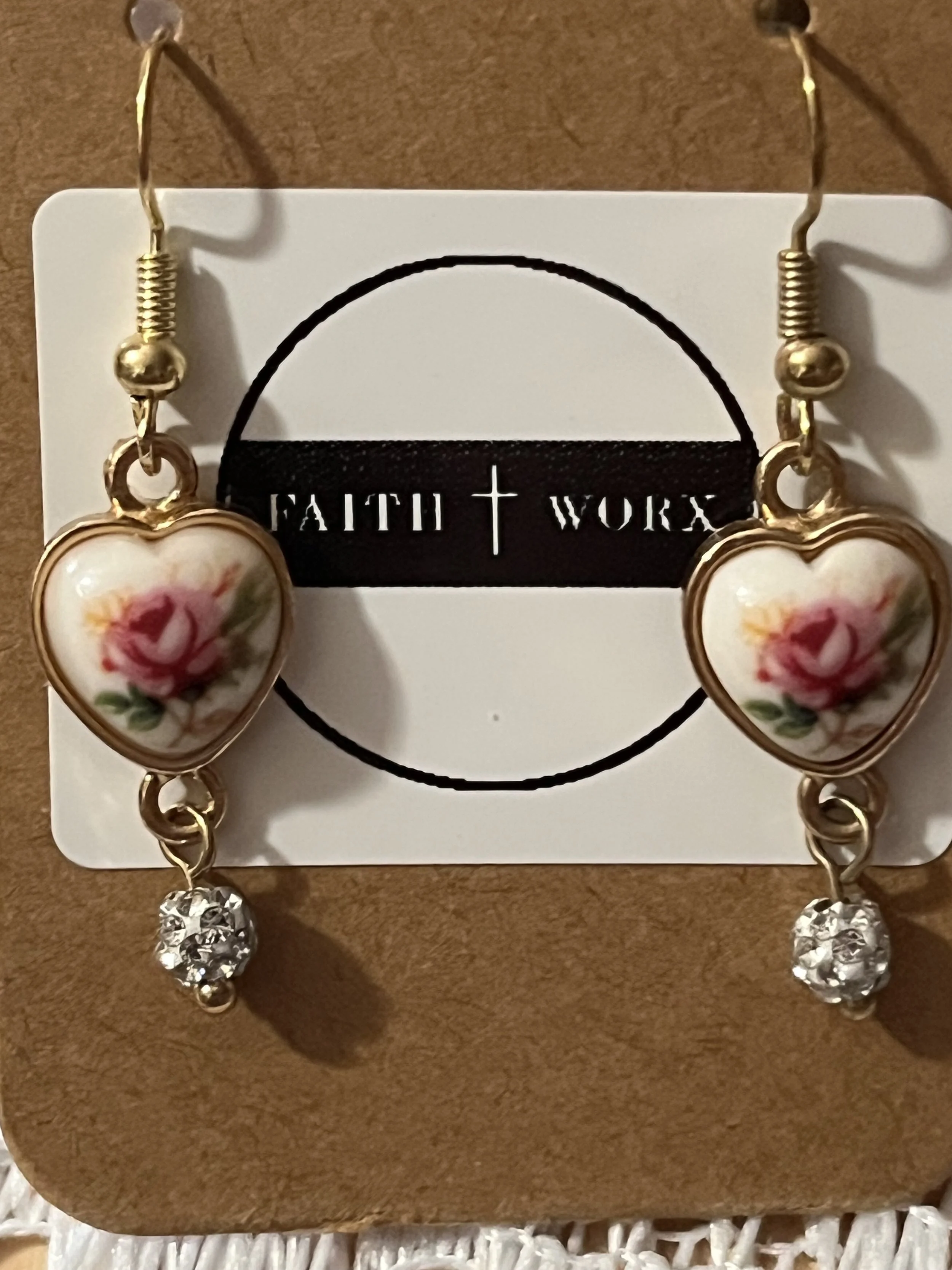 Full Bloom Heart Earrings