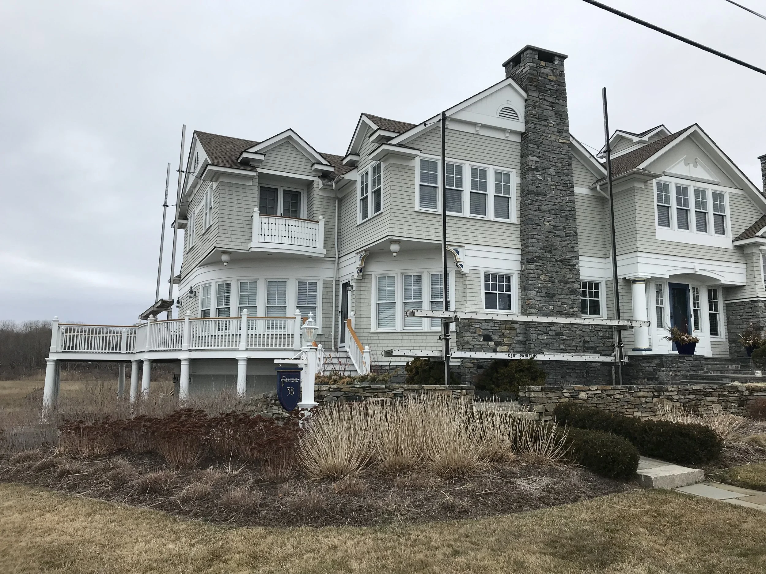 Full Exterior painting in Groton Long Point, Connecticut, by Cyr Painting and Restoration