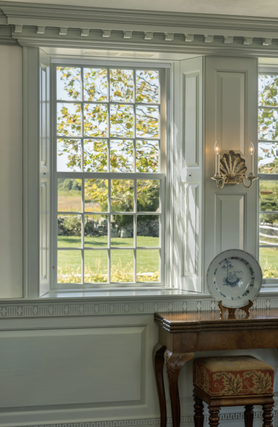 High end interior painting of window in Avondale, Rhode Island, by Cyr Painting and Restoration
