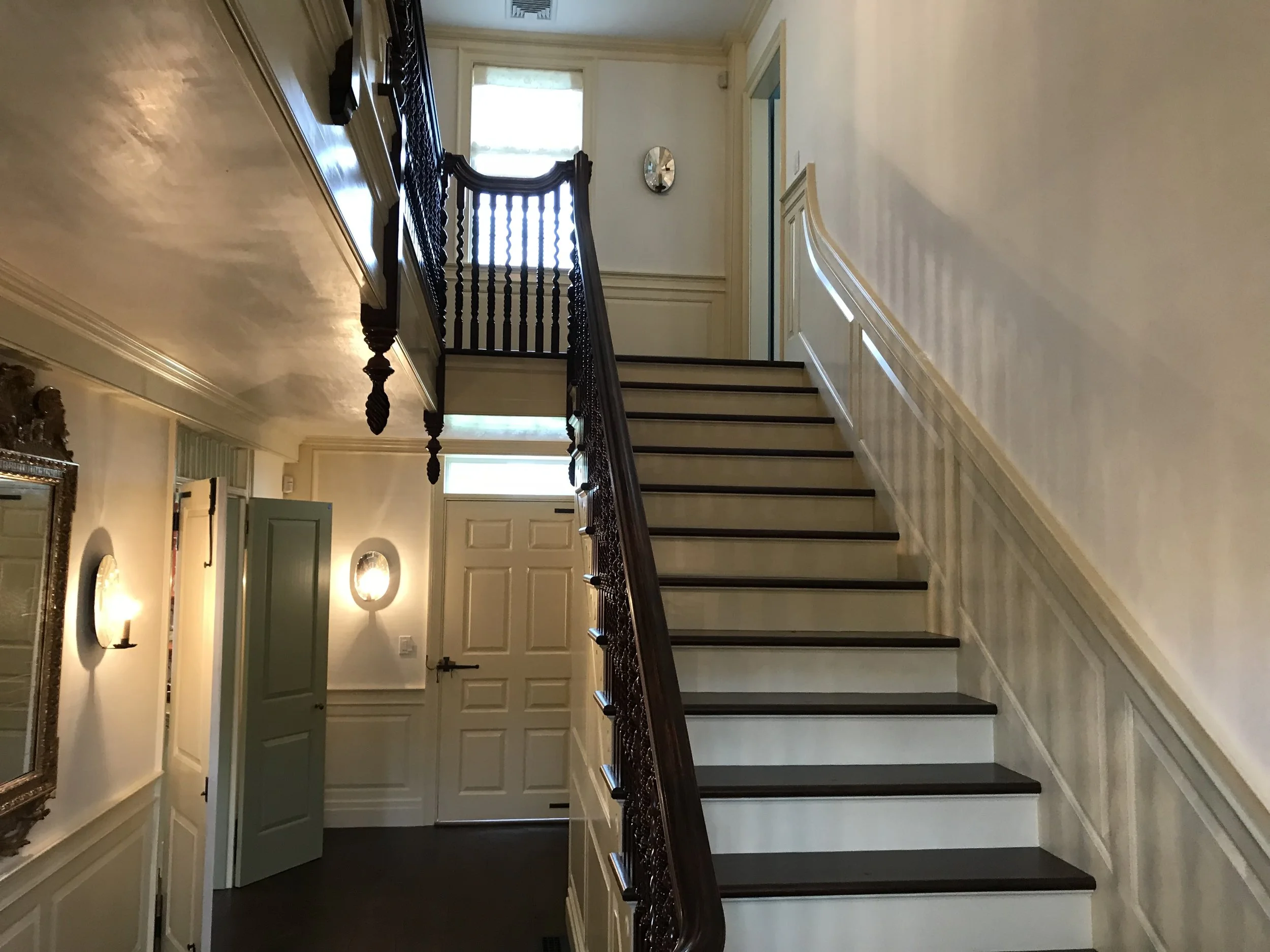 High end staircase painting in Avondale Rhode Island, by Cyr Painting and Restoration