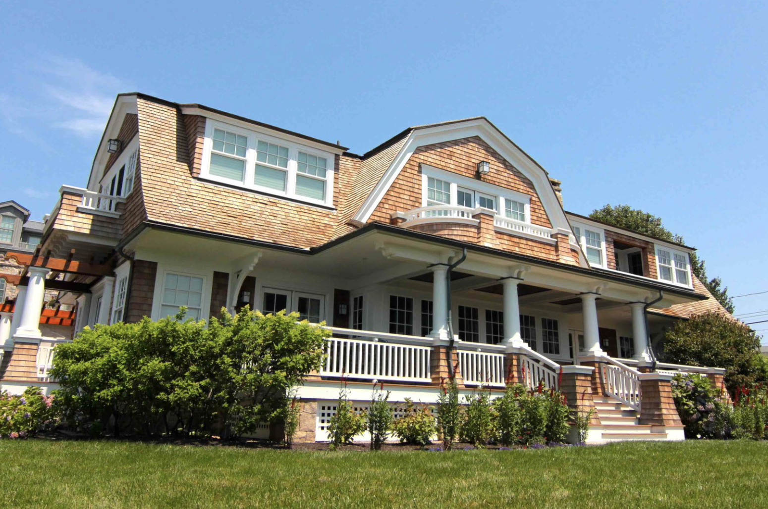Exterior painting and Restoration of waterfront home in Stonington Borough, Connecticut, by Cyr Painting and Restoration