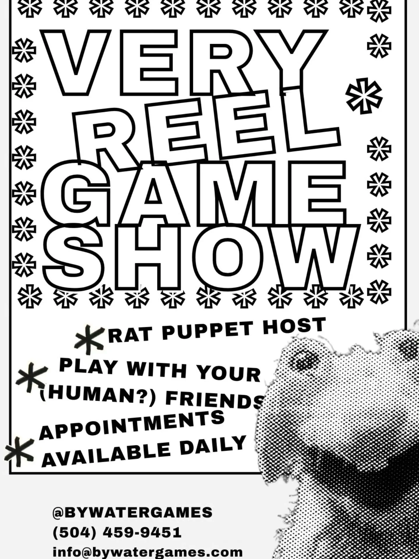 @neworleansgiantpuppetfest got you inspired to spend more time with the city's puppets? Challenge your friends to a buzz-in game show hosted by local sensation @veryreelrat 

Use code REELDEEL this week for 20% off your booking