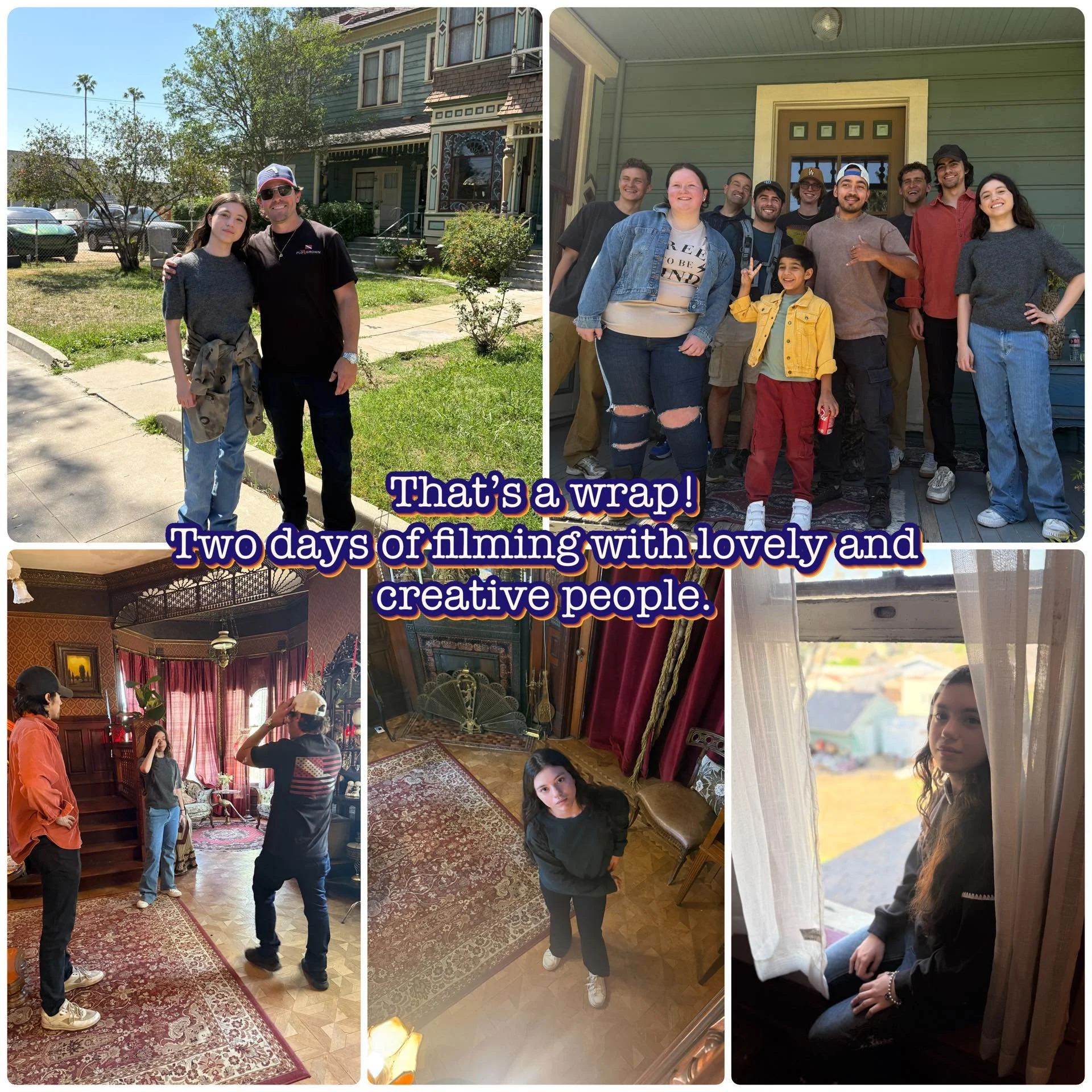 It&rsquo;s magic when like minded people come together! Thank you for another great experience!  #grateful #shortfilm #onset #actress #risingstar #thankyou