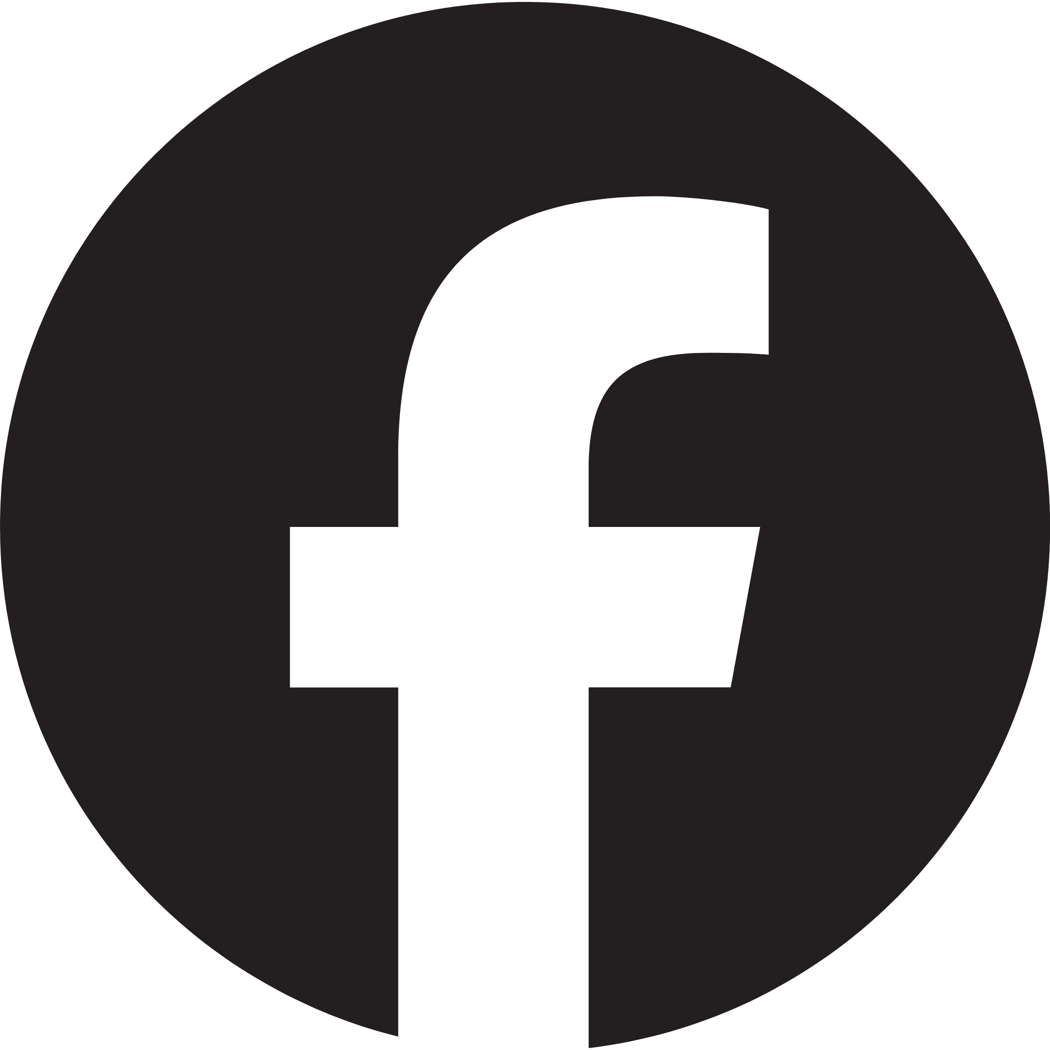 Facebook logo with black background and white 'f' symbol.