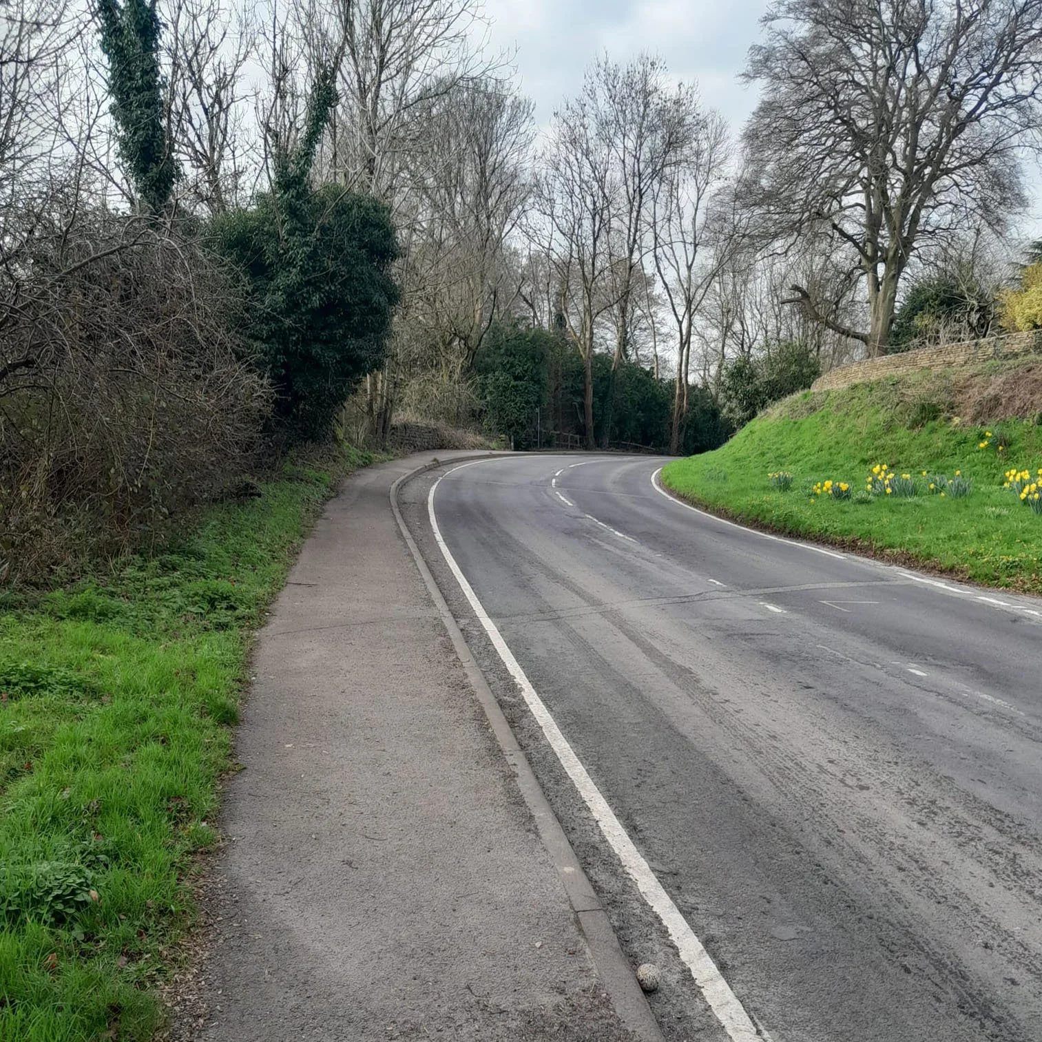 Uley road and pavement