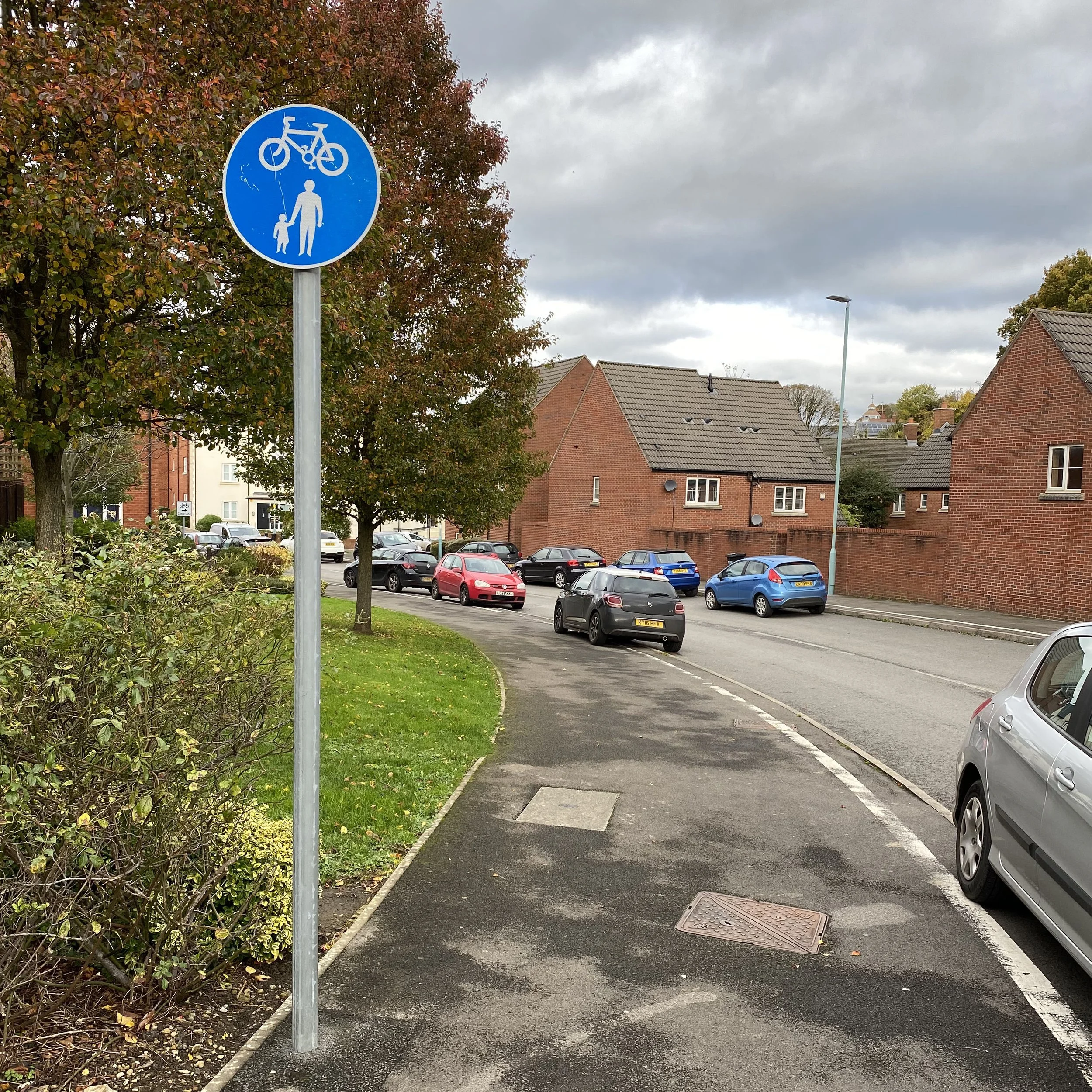 Shared path sign on Lister Street
