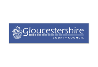 Gloucestershire County Council logo with a crest