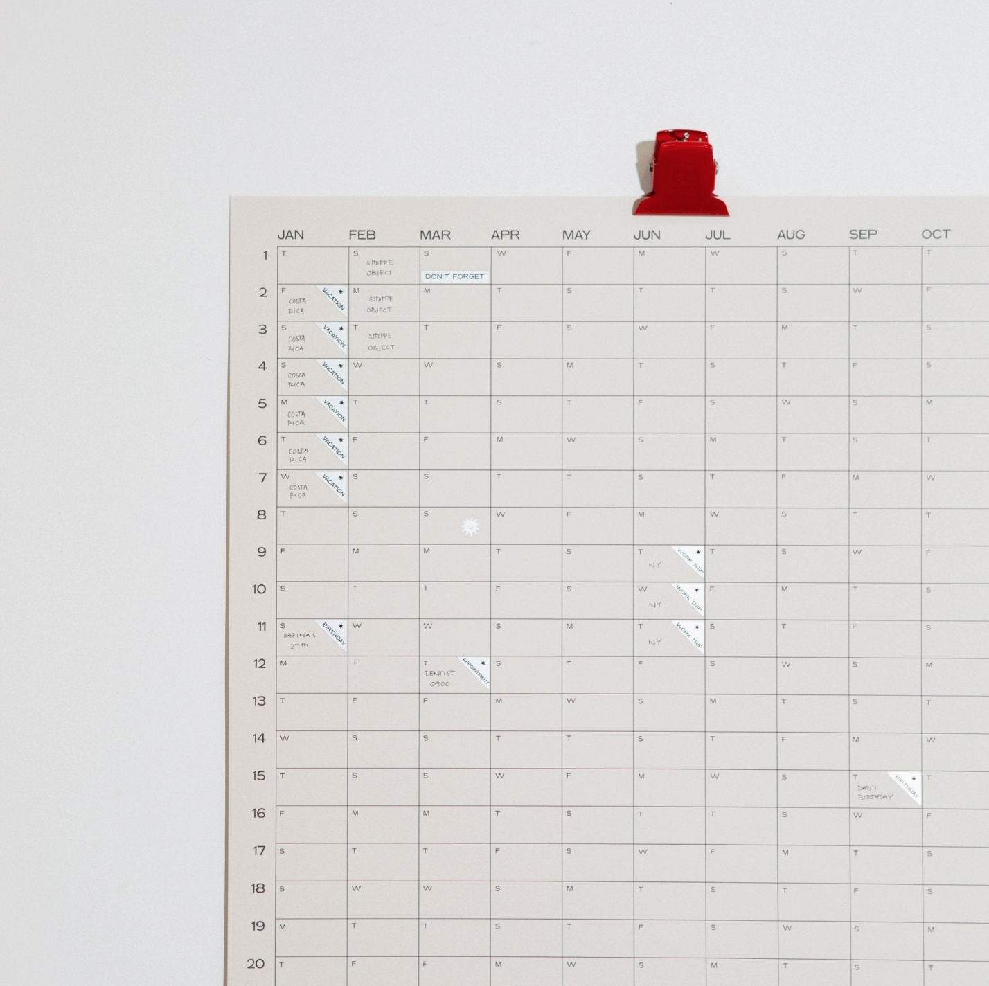 2027 Yearly Wall Calendar | Clay