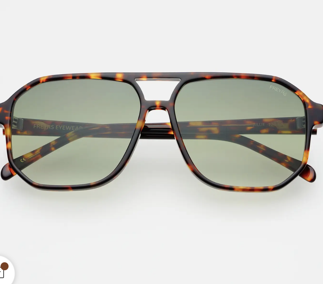 Billie Unisex Aviator Sunglasses - green