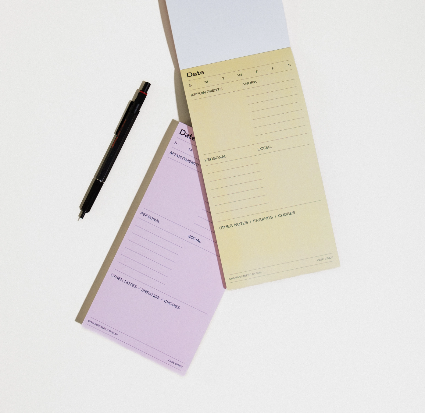 Daily Task Notepad Planner | Pink & Yellow