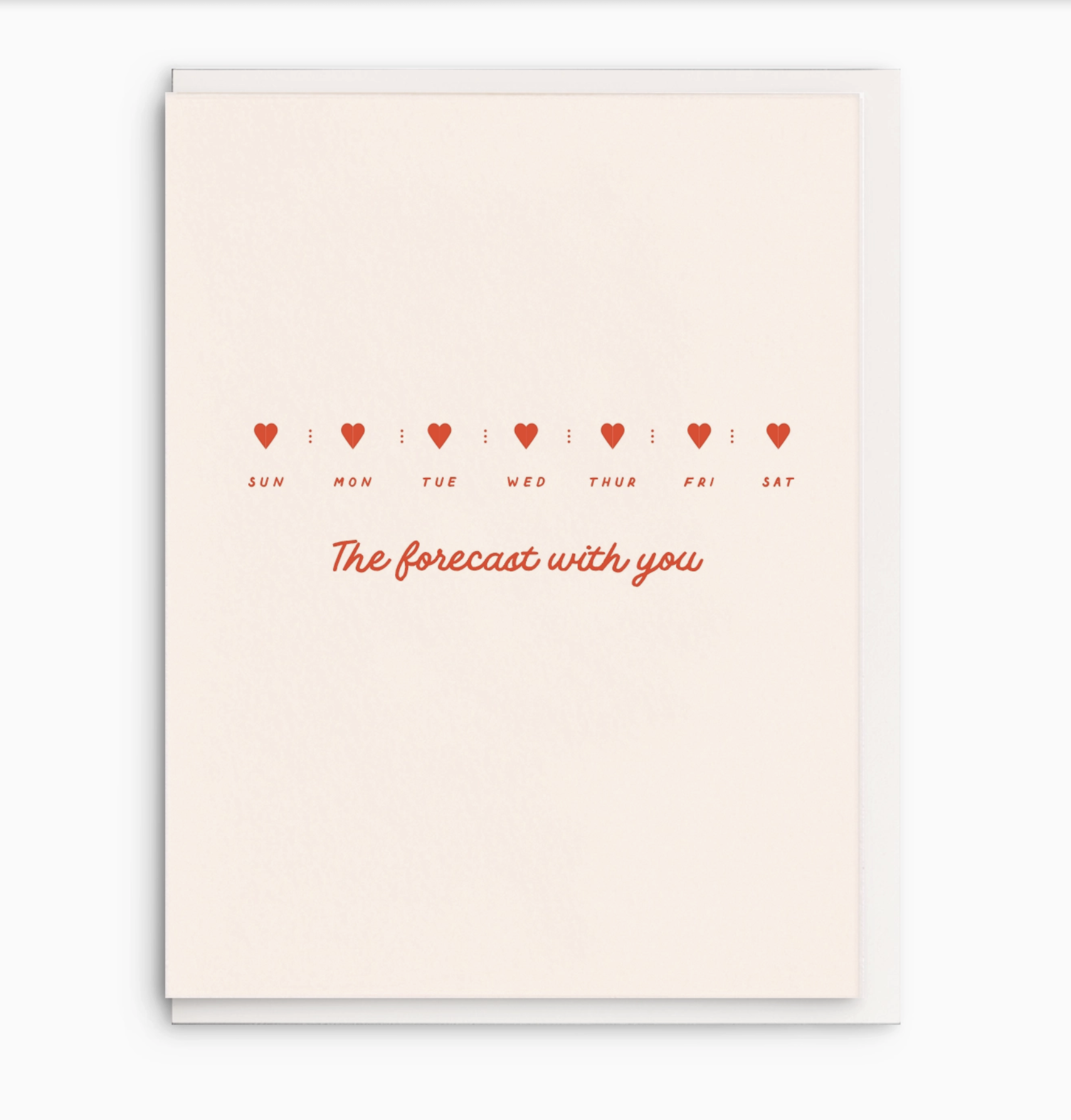 The Forecast - Letterpress Valentine Greeting Card