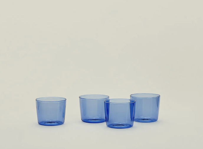 Essential Glassware (Short) - Set of 4 Blue