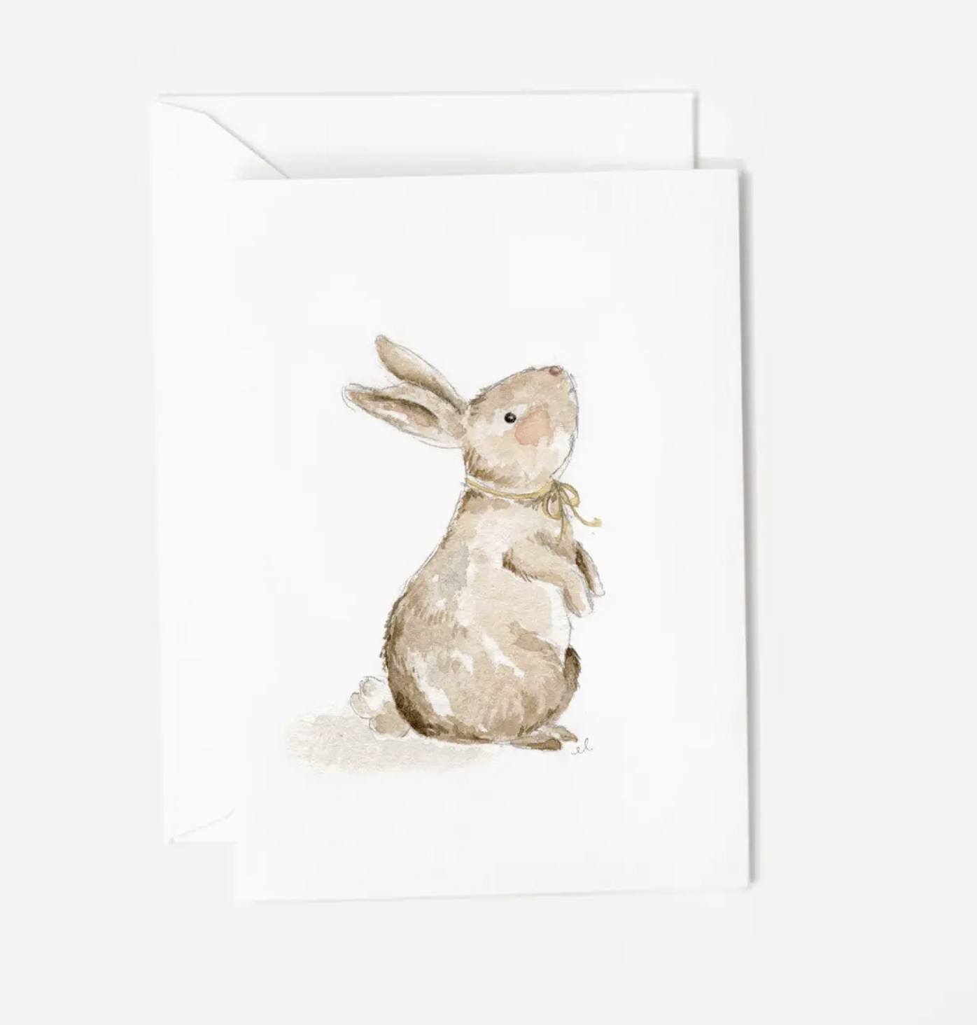 Emily Lex Bunny with Bow Mini Notecard