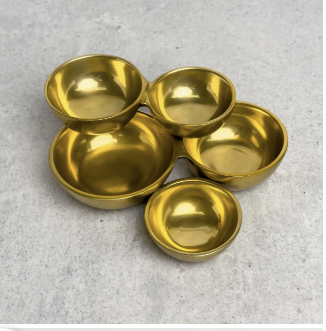 Cluster Dish - 5 Bowls Gold