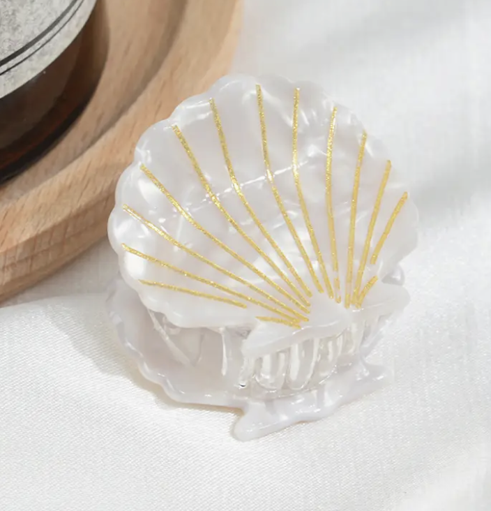 Acetate Small Scallop Shape Claw Clip