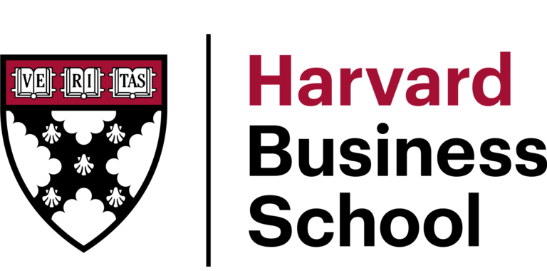 Harvard Business School logo with shield emblem on the left and 'Harvard Business School' text on the right.
