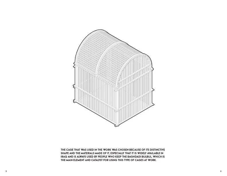 Original Käfig der Installation THE CAGE