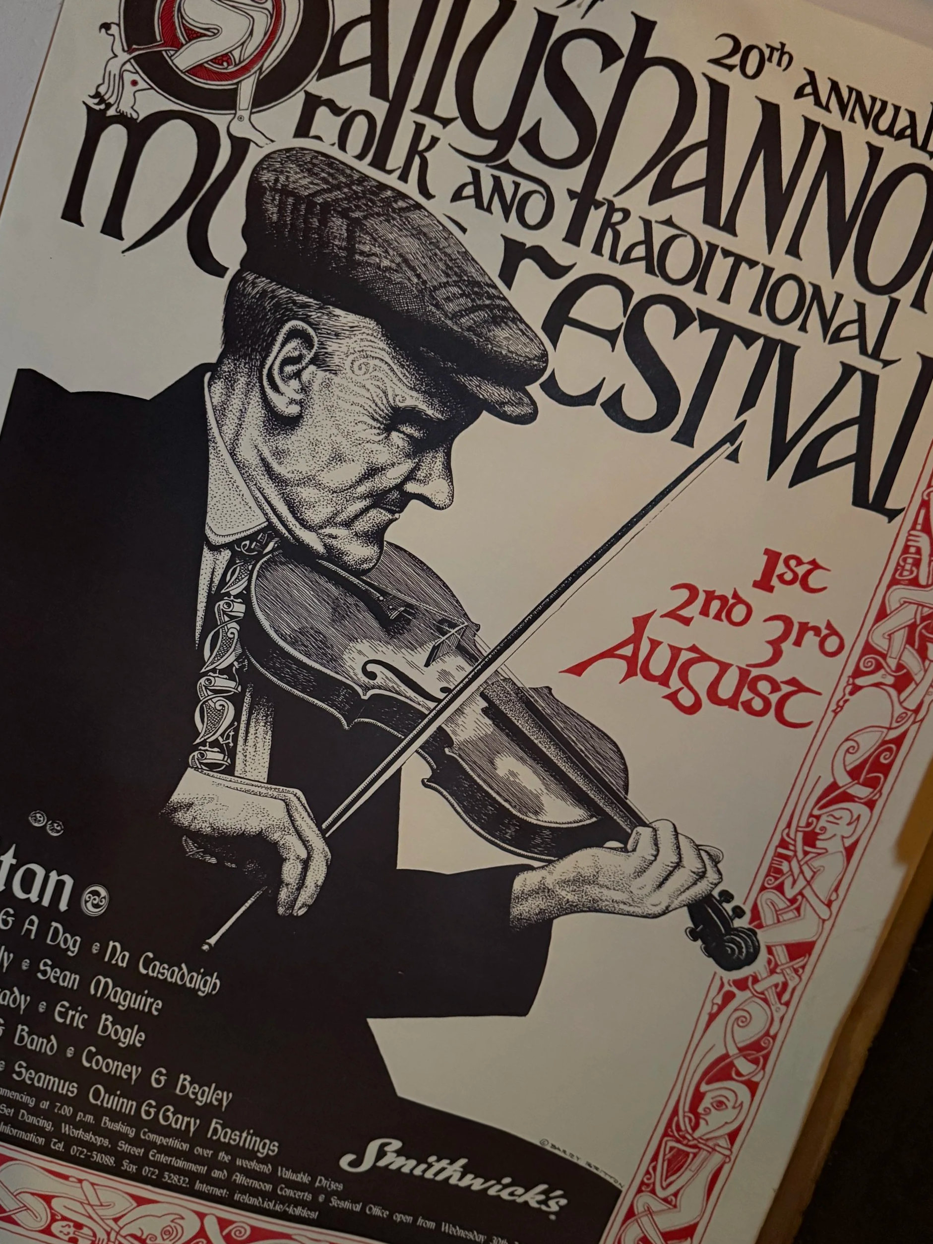 Old poster of Ballyshannon Music Festival