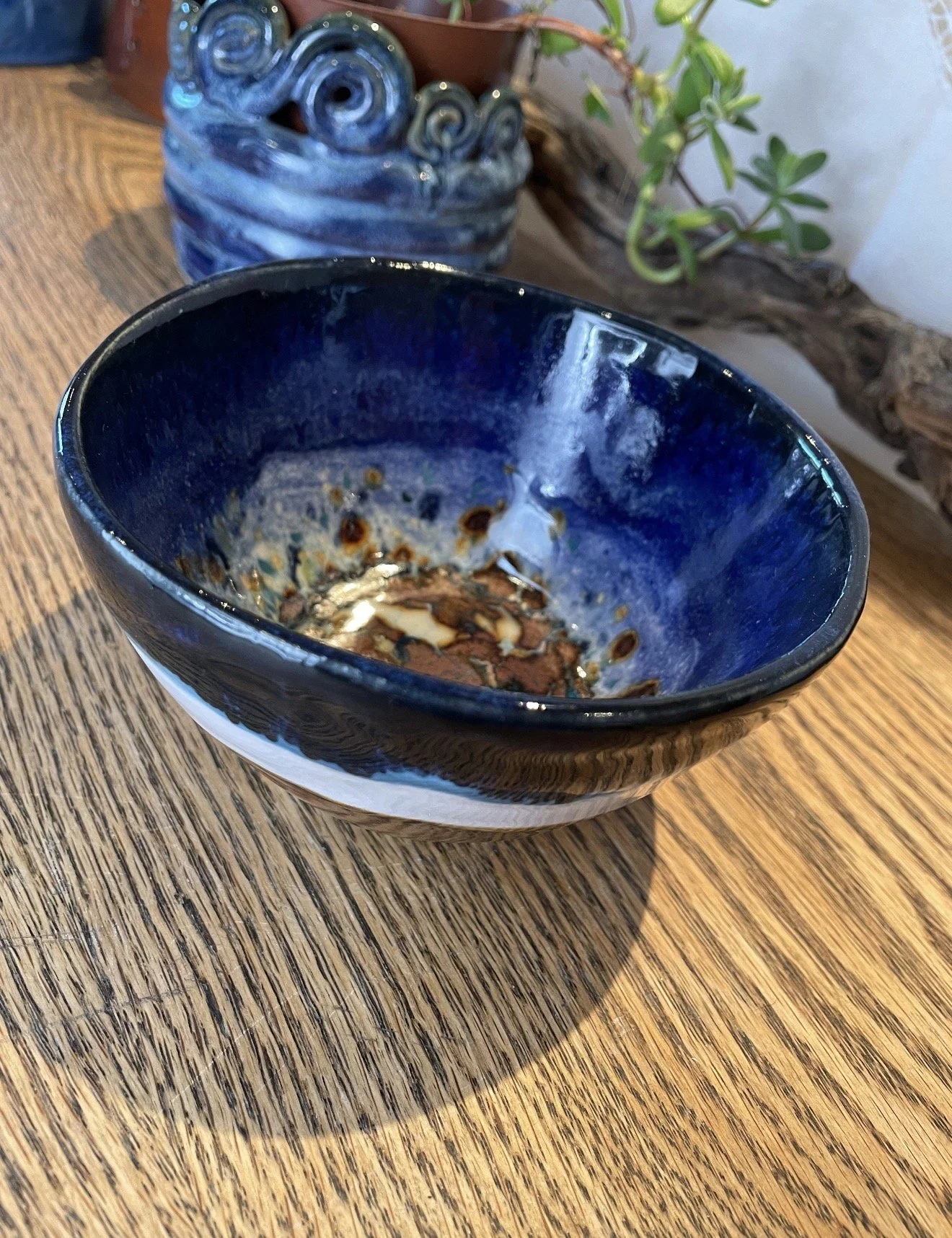 Ceramic handcrafted pottery bowl - mixed glaze