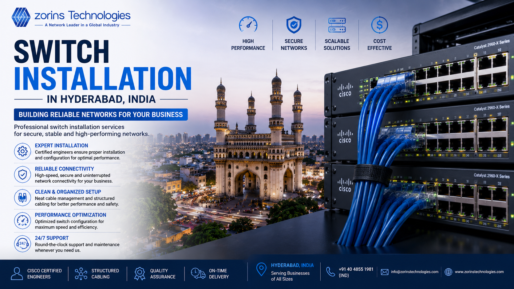 Switch Installation in Hyderabad, India