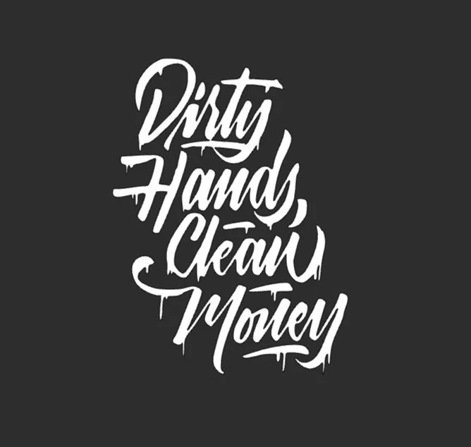Dirty Hands Clean Money Decal | Blue Collar Worker Sticker | Mechanic  | Construction | Hard working.