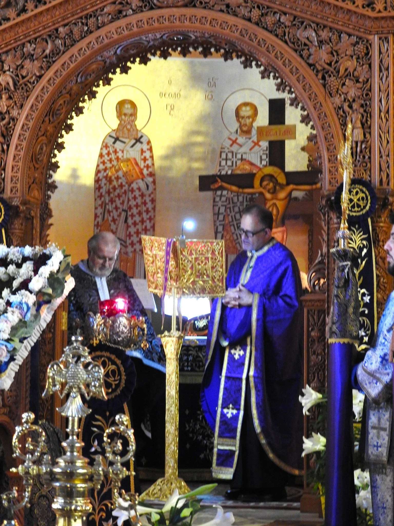 Holy Thursday_Me & Fr Jim Reading Gospel.jpg