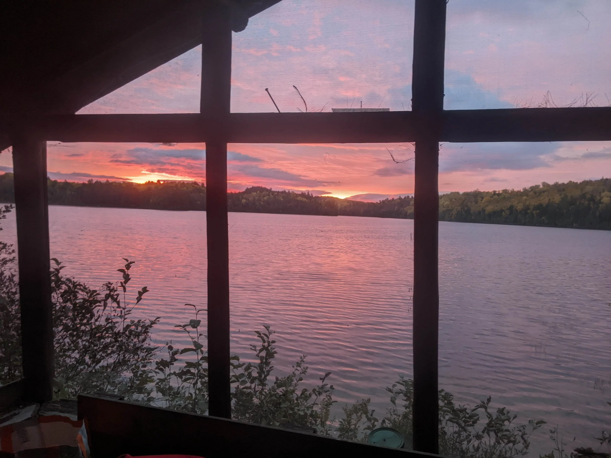 Sunrise is spectacular every day. I sleep on the porch to watch meteors and awaken to this.