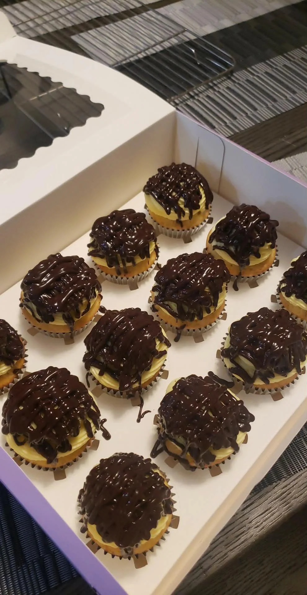 Dozen Boston Cream Cupcakes