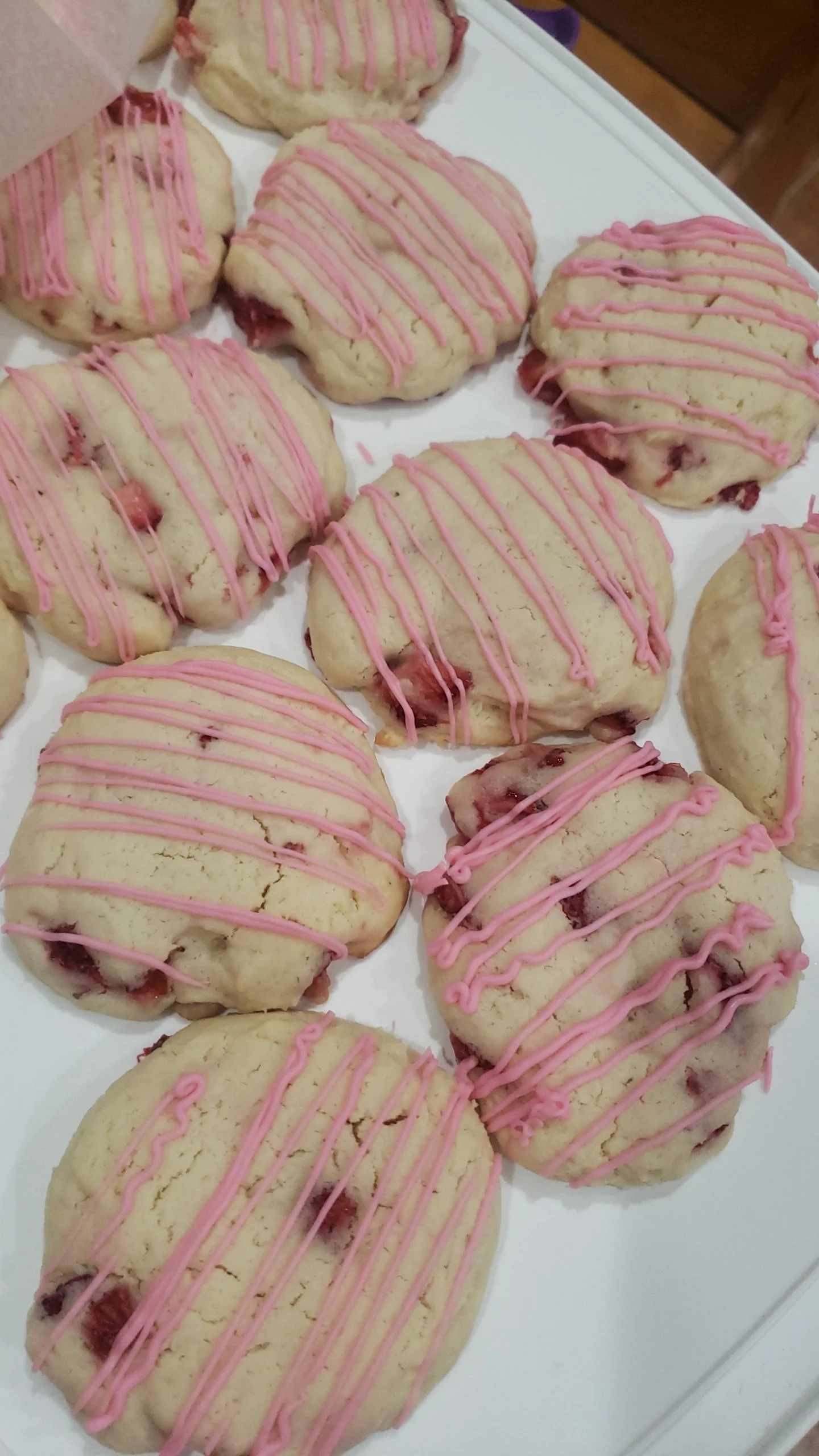 Dozen Strawberry Cream Cheese Big Cookies