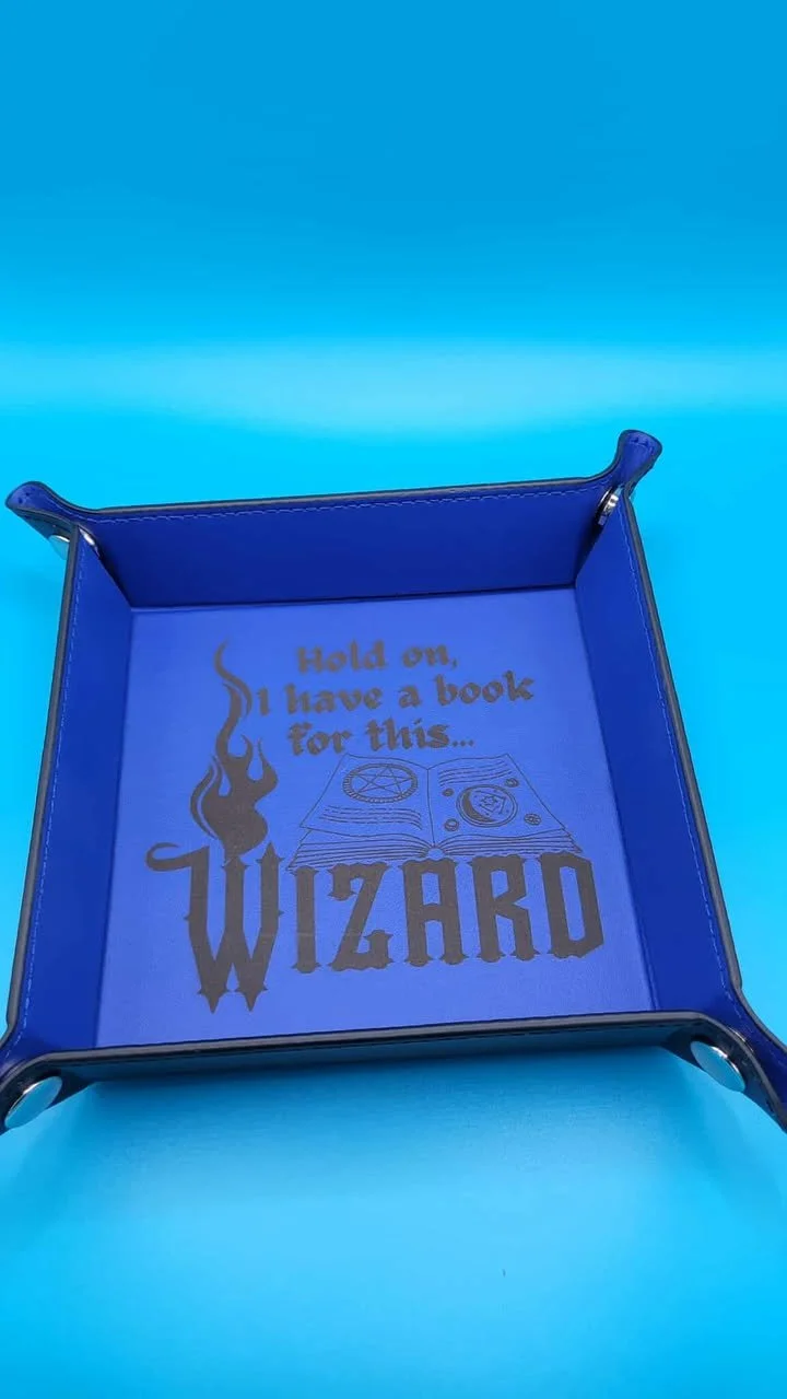 Wizard Folding Dice Tray - Royal Blue