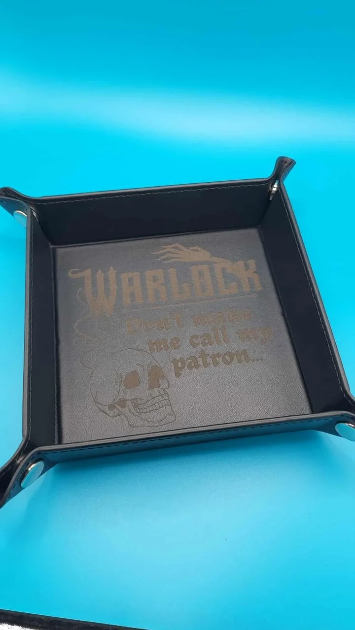 Warlock Folding Dice Tray - Black