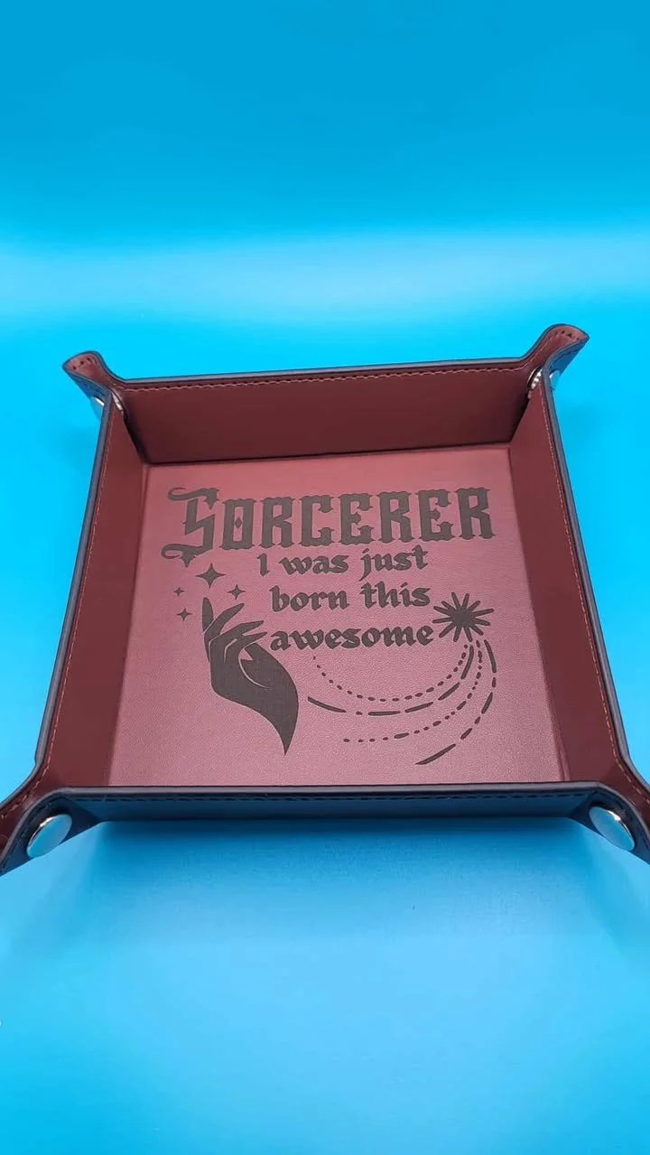Sorcerer Folding Dice Tray - Brown