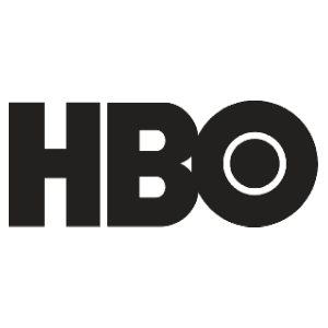 Black HBO logo on a white background.