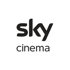 Sky Cinema logo in black and white.