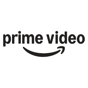 Amazon Prime Video logo with black text and a curved arrow underneath
