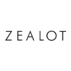 Zealot book cover with the title in black text on a white background.