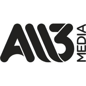 AI3 Media logo with stylized text and design.