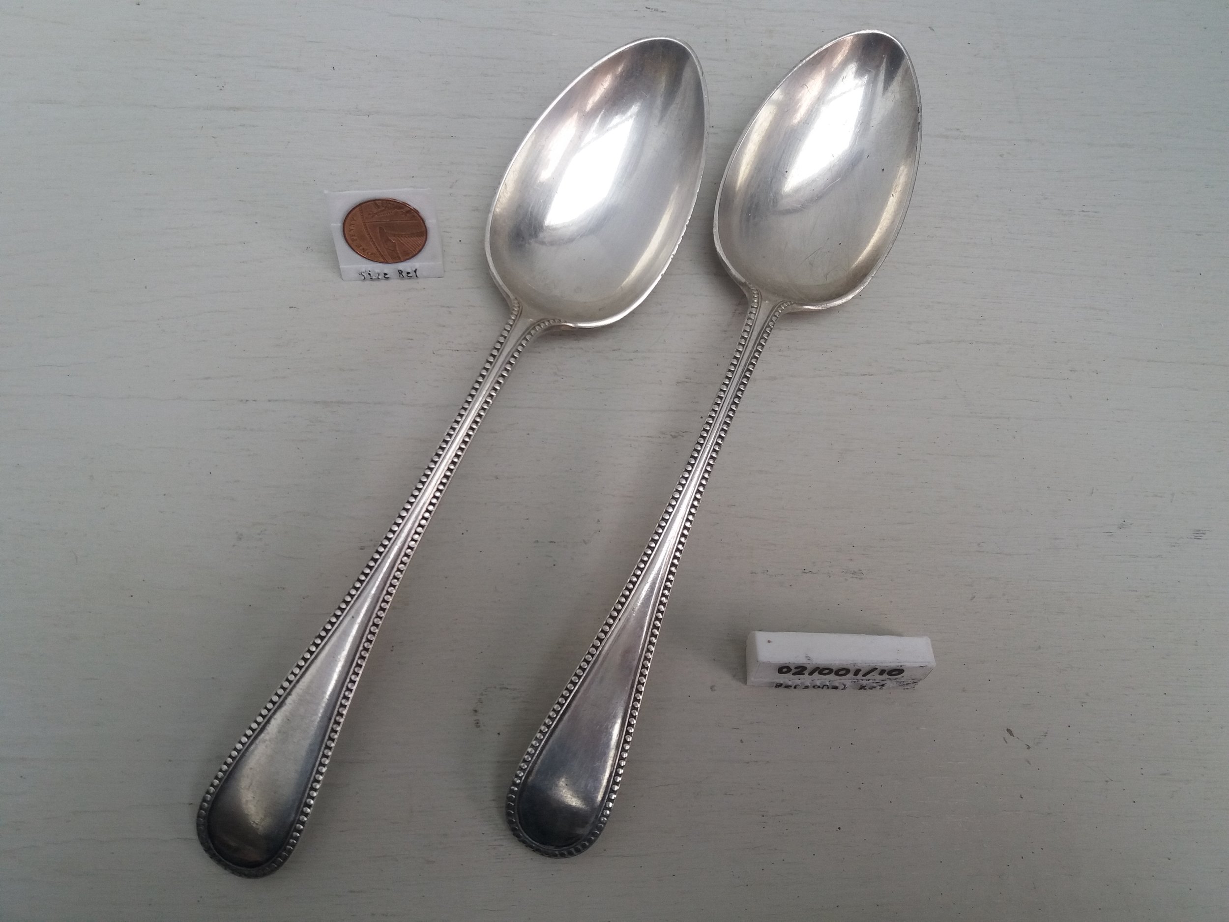 1900s - 1930s | 2x Silver Plate Spoons - Daniel & Arter