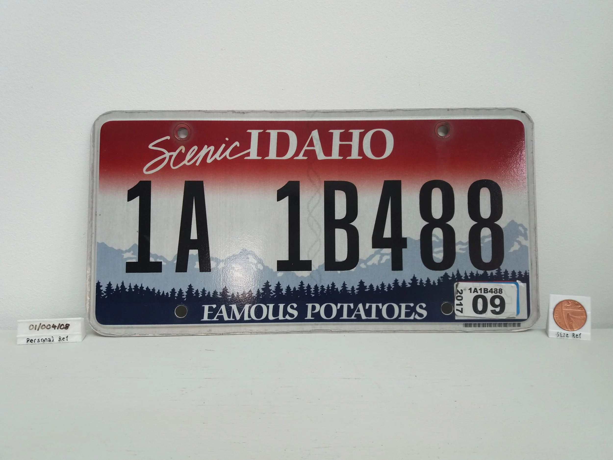 2008 - 2020 | Idaho License Plate - 1A 1B488